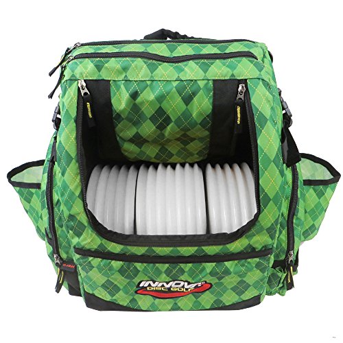 Innova HeroPack Backpack Disc Golf Bag (Green Argyle) - Thumbnail 4