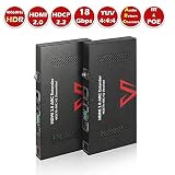 AV Access HDMI 2.0 ARC Extender (HDBaseT), 4K@60Hz 4:4:4 HDR10 3D 18Gbps Over Single CAT5e/6/7 Cable, HDCP2.2, S/PDIF Audio, CEC, PoC & Dual IR, RS232, Audio Return Channel, Dolby Atmos & DTS:X