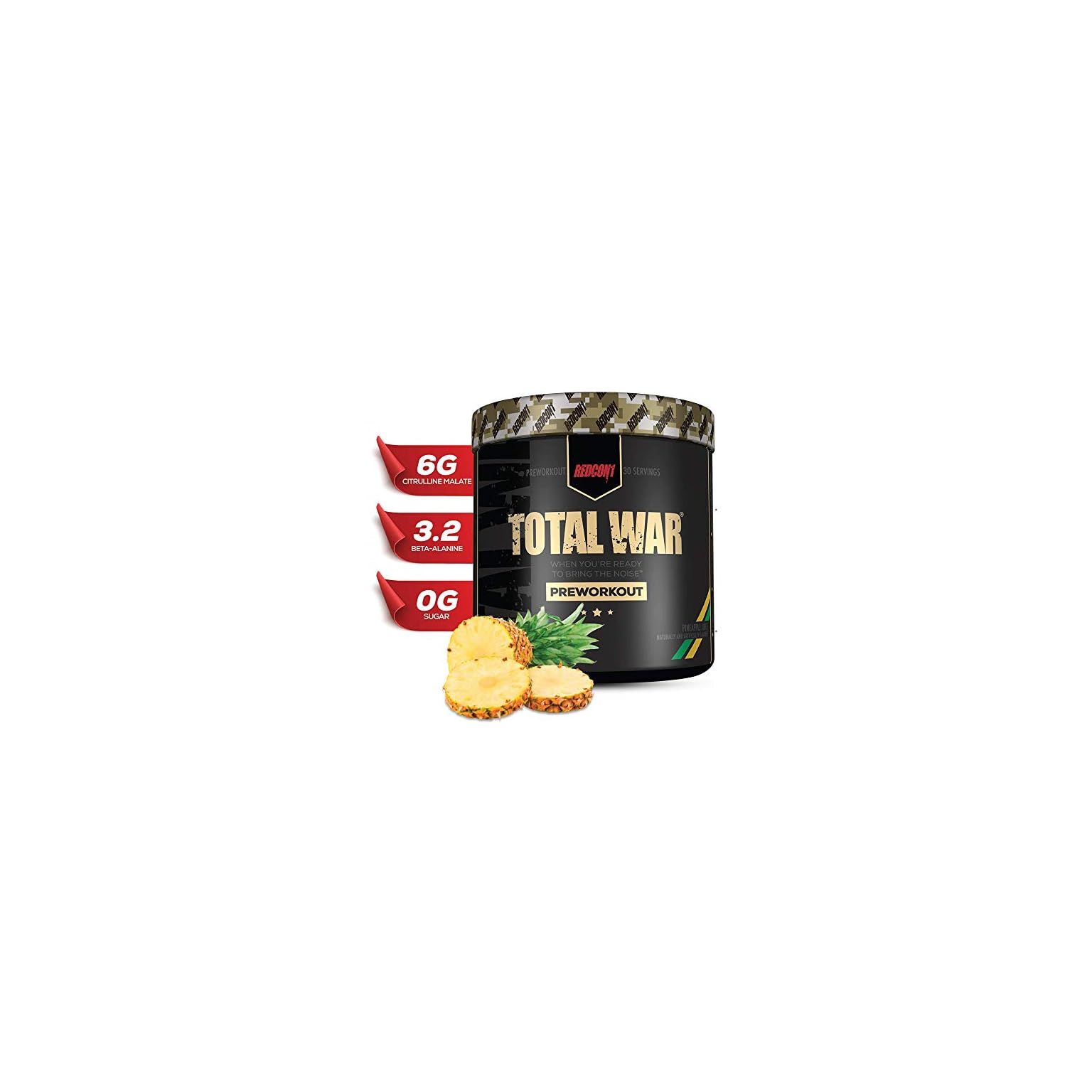 Redcon1 Total War Pre Workout, 30 Servings, Boost Energy Redcon1 Total War Pre Workout, 30 Servings, Boost Energy