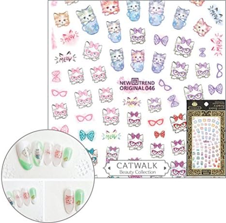 Catwalk Premium Peel-N-Stick Nail Stickers (Kitty Cat)