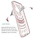 AnoKe for Moto G5 Plus with Screen Protector,Slim Clear Datura Flowers Transparent TPU Rubber Bumper Though Armor Anti-Scratch Full-Body Protection Cover for Moto G5 Plus TM CH Rose Gold