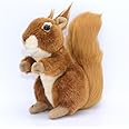 JIANEEXSQ Realistic Squirrel Stuffed Animal, Lifelike Squirrel Model Plush Toy, Unique Plush Gift Collection for Kids Birthday (Sitting)