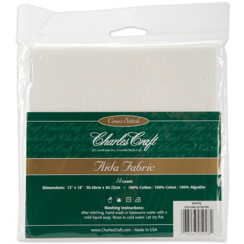 Dmc cr5440-6750 classic reserve aida, 12 by 18-inch, white, 14 co…