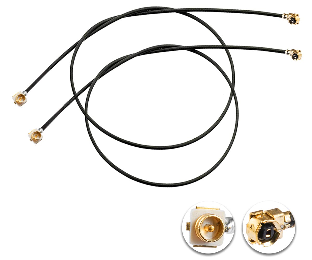 Vecys 2PCS U.F.L1 Male to U.F.L1 Female Cable 12" /30CM 1.13mm Low-Loss Extension Cable for Wireless Antennas Mini PCIE Network Cards