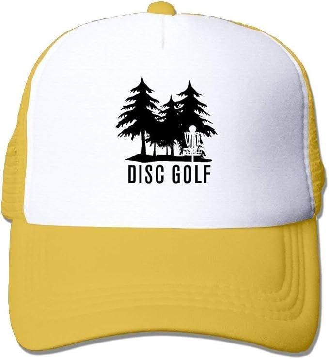 FGHJKL Disc Golf Mesh Trucker Caps/Hats Adjustable for Unisex Black