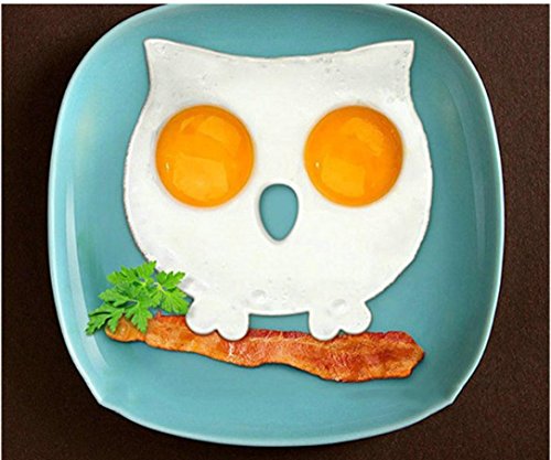 Kemilove Silicone Owl,Rabbit,Frog Shaped Fried Eggs Fried Eggs Shaper Breakfast Kitchen Cooking Tool (Owl+Frog)