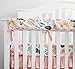 Sahaler Baby Crib Rail Cover Long Crib Rail Guard Baby Teething Cover Protector Wrap Nursery Bed Rails Cover(Secret Garden)