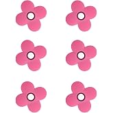 Skyscraper Cartoon Shape Soft Rubber Knobs for Kids Girls Boys Cabinet Handle pulls Drawer Knobs for Kids Room Cabinets Closets Toy Organizer Box Bookcase 6pcs/Set(Flower, Pink)