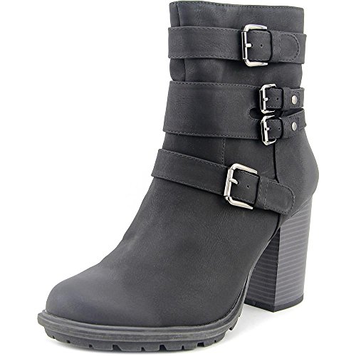 7 Dials Women's Scooter Ankle Bootie,Black Smooth Synthetic,US 7.5 M