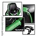 Gaming Chair Black Green for Adults with Footrest,High Back Swivel Computer Office Chair with Pillows and Lumber Support