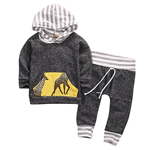 Fantasysy 2pcs Baby Boys Girls Hooded Sweatshirt Top Pants Home Outfits Costume