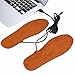1 Pair USB Heated Insoles Electric Powered Heating Shoes Insoles Feet Warmth-Keeping Pads Free Size (Men)