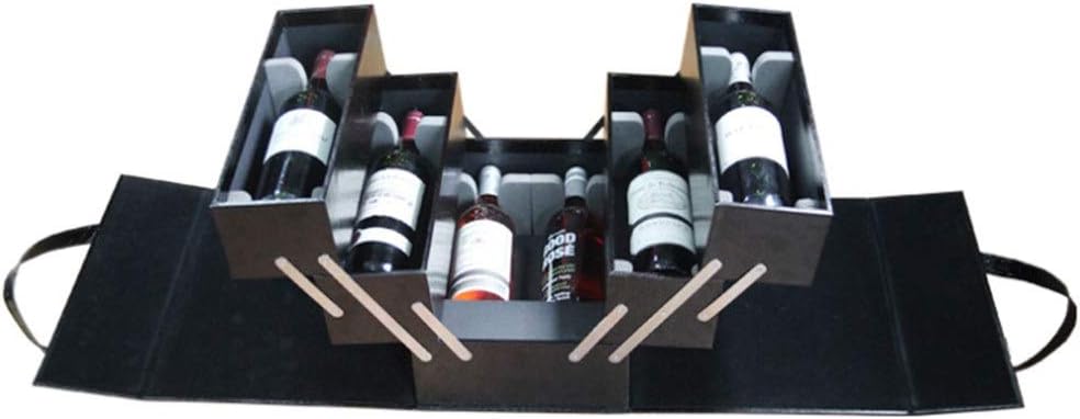Caja de botella de vino Multicapa vino de la caja de gran tamaño for 6 botella