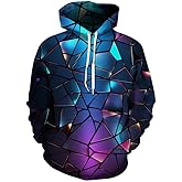 FLNEOO Mens Graphic Hoodies Pullover 3D Print with Pockets, Unisex Anime Black Red Hoodie Sweatshirt for Teen Boys