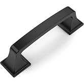 Ravinte 10-Pack Cabinet Handles – Matte Black Square Pulls, Modern Kitchen & Drawer Hardware