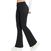 baleaf Women's Fleece Lined Pants Winter Thermal Warm Bootcut Flare Leggings Hiking Yoga Pants with Zip Pockets Cold Weather