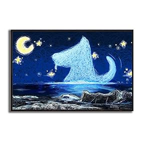 Framed Canvas Wall Art for Living Room, Bedroom Dreamland Theme Canvas Prints for Modern Home Decoration Ready to Hang - 16"x24" inches