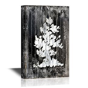 Tree Branch on Wood Background Vintage Style