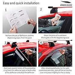 Voron Glass Tape-on Extra Durable Rain Guards for