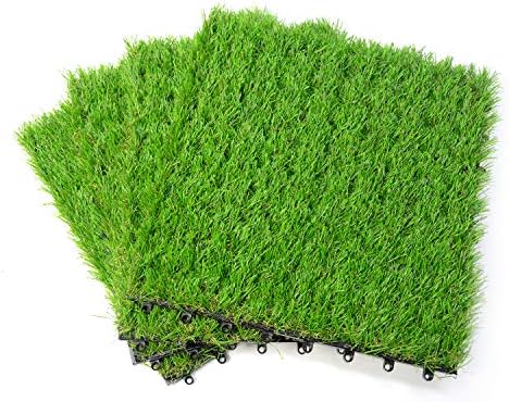 Uyoyous リアル人工芝 ジョイント式 人工芝生 ベランダ 庭 18枚セット 芝丈 約2 5cm 30cm 30cm 大幅にプライスダウン グリーン リアル本物の芝生のようなリアルな見た目と質感