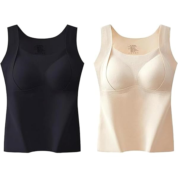 Canottiera Termica Con Reggiseno Integrato Donna - Spessa, Calda, Modellante, Per Tutto Il Giorno, Taglie M-2XL