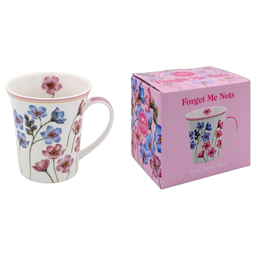 The Leonardo Collection LP94571 Forget-Me-Nots Mug, Floral Design, Fine China, Boxed