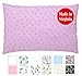 Toddler Pillowcase (13x18) 100% Cotton Percale, Flap Style, Made in USA Since 2007 (Pink Swirls)