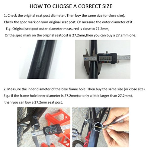 UPANBIKE Bike Bicycle Seatpost MTB Replacement Extra Long 17.7inch