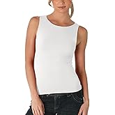 NIKIBIKI Women Seamless Clean Line Boat Neck Tank Top, Made in U.S.A, One Size