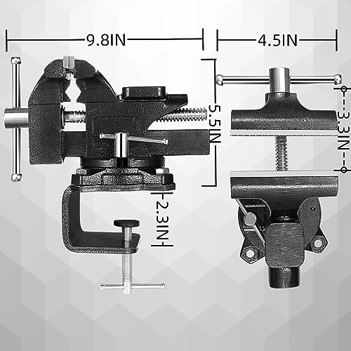 Bench Vise, 41/2" Table Vise For Workbench,2in1 MultiPurpose Heavy