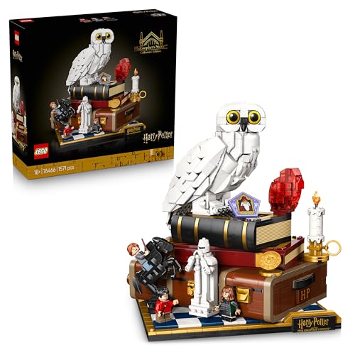 Harry Potter Pietra Filosofale – Edizione del Collezionista - Modellino Fai da Te - Decorazione per la Camera da Letto con Scene del Film, Edvige e 3 Minifigure - Regalo per Fan e Adulti - 76466