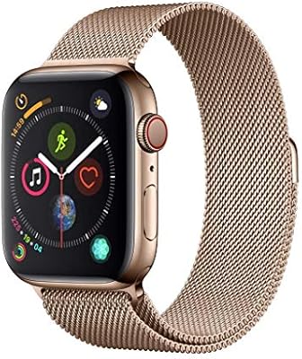 Amazon Com Apple Watch Series 4 Gps Cellular 44mm Gold Stainless Steel Case With Gold Milanese Loop