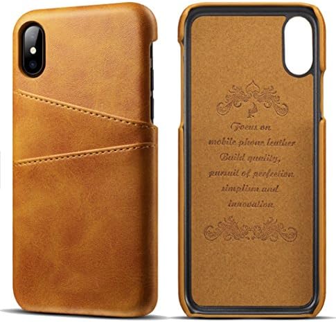 gbmh iPhone X/iphone 10 5.8 inches Wallet Case PU Premium Leather Brown Case Protective Credit Card Holder ID Slot Shockproof Cover for Men Women