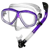 Promate Snorkeling Scuba Dive Dry Snorkel Purge Mask Gear Set