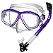 Promate Snorkeling Scuba Dive Dry Snorkel Purge Mask Gear Set