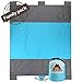 USA PolarBear Compact Outdoor Beach/Picnic Blanket Water Resistant Sand Free Oversized 7' x 9.5' Parachute Nylon Blankets For Travel,Camping,Hiking,Festival,Sports-5 Weightable Pockets