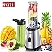 Personal Blender, Decen Smoothie Blender with 2 Tritan BPA-Free 20 oz Travel Bottles, Smoothie Maker, Mini Blender for Juice, Milkshake and Smoothie, 300W, Silver