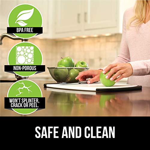 Gorilla Grip Durable Kitchen Cutting Board Set of 3, BPA Free, Large