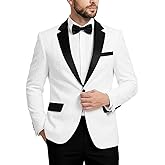 Men's Prom Blazer One Button Slim Fit Jacket Sport Coat Tuxedo for Wedding Prom Party