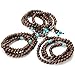 JOVIVI Tibetan 108 6mm Natural Wenge Wood Prayer Beads Buddha Mala Buddhist Bracelet Necklace
