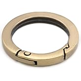 Metal O Ring for Purse Strap, 10 PCS Spring Rings for Handbag & Keys,Gold (1 1/2",Brushed Brass)