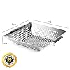 Nonstick-Stainless-Steel-Vegetable-Grill-Basket-Wok-Topper-with-Carry-Handles-Bonus-Ebook-for-No-Mess-Stir-Fry-Grilling-Fish-Seafood-Veggies-Fruit-by-Luxury-Grill-Products-12-x-12-x-224