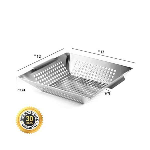 Nonstick-Stainless-Steel-Vegetable-Grill-Basket-Wok-Topper-with-Carry-Handles-Bonus-Ebook-for-No-Mess-Stir-Fry-Grilling-Fish-Seafood-Veggies-Fruit-by-Luxury-Grill-Products-12-x-12-x-224