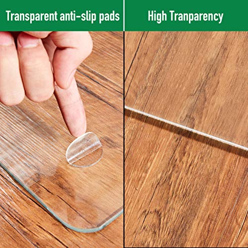 Tempered Glass Chair Mat, 36"×46“, 1/5 Inch Thick Office Chair Mat