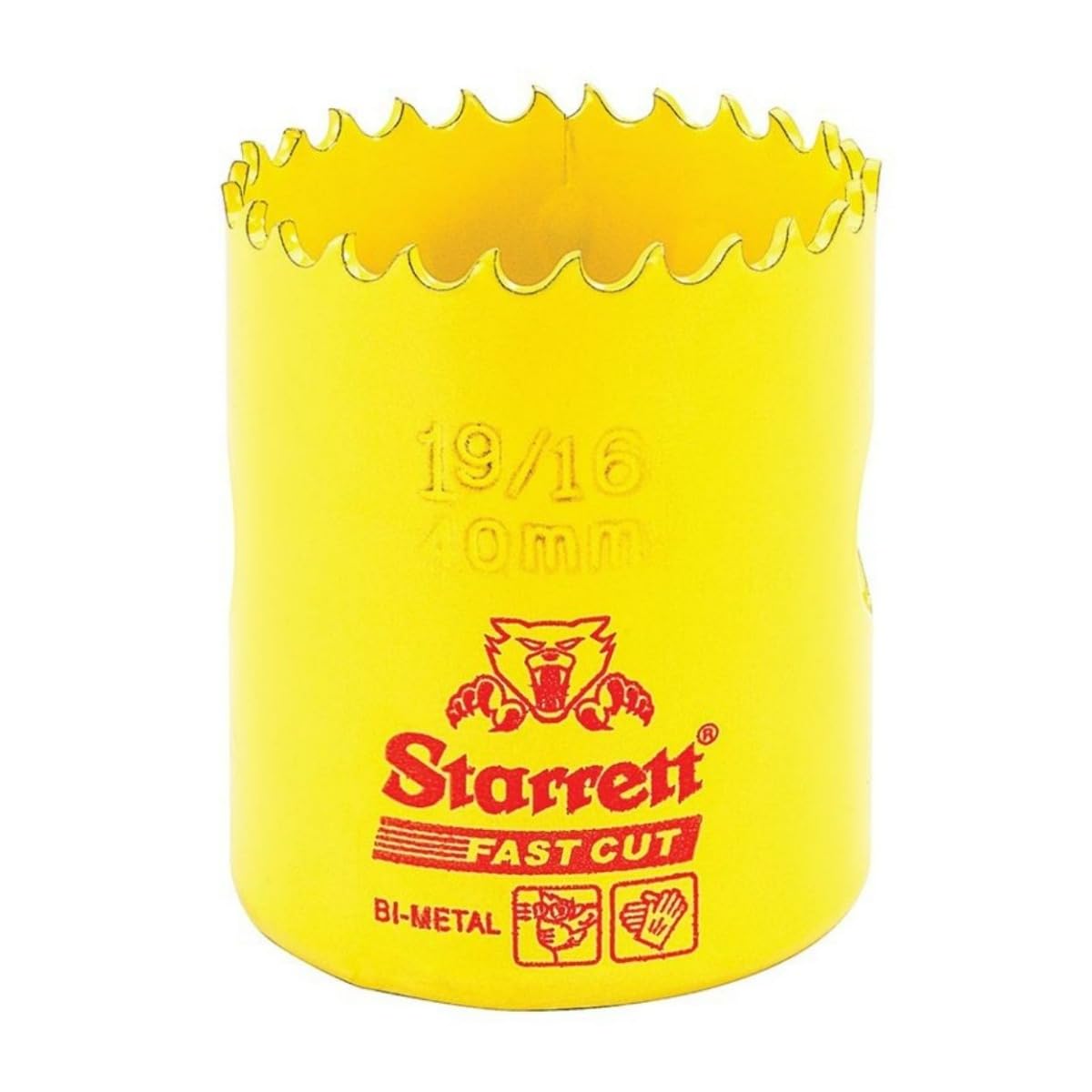 Starrett 63FCH040 Hole Saw (40 mm) - Yellow