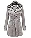Women's Military Button Hooded Fleece Belted Jacket
