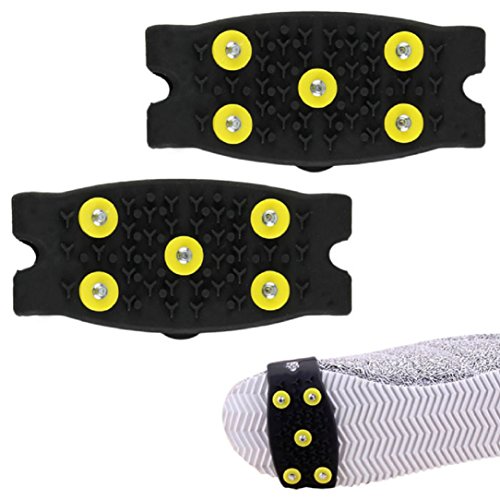 Icy Claws, AutumnFall(TM) 1 Pair Over Shoe Anti-slip Shoe Boot Tread Studded Grips Snow Shoes Crampons, Ice Walker Walking