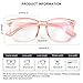 EOSNEIK Blue Light Blocking Glasses Men Women Vintage Thick Round Rim Frame Eyeglasses Anti Blue Ray Computer Game Glasses (A1)