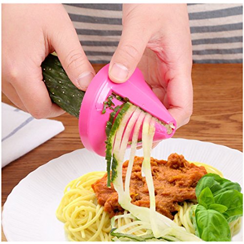 Click Here to See More Images ATK Spiral Vegetable Slicer, Handheld Spiralizer, High-quality Plastic and Japanese Stainless steel, Endless Julienne Strips Of Carrot, Radish, Cucumber And All Kinds Of Other Firm Vegetables