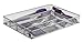 Mindspace Cutlery Organizer Silverware Tray with 6 Compartments | Kitchen Utensil Drawer Organizer | Silverware Tray for Drawer | The Mesh Collection, Silver